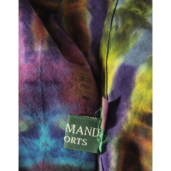 VTG Kathmandu Imports Rainbow Black Tie-Dye Wrap Skirt Festival 100% Cotton OSFM - Picture 8 of 8